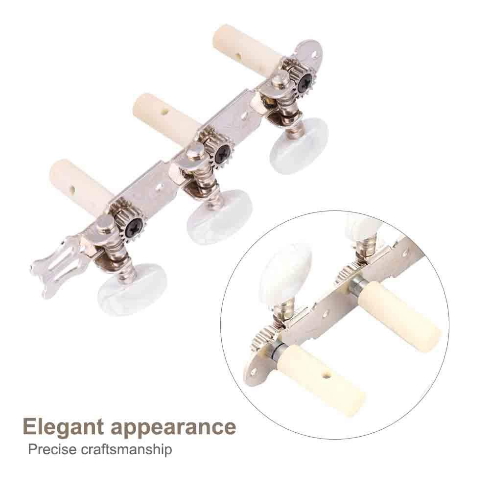 Głowice do maszyn gitarowych L + R Vintage Keystone Tuning Key Pegs Tunery zestaw zamiennik do gitary klasycznej