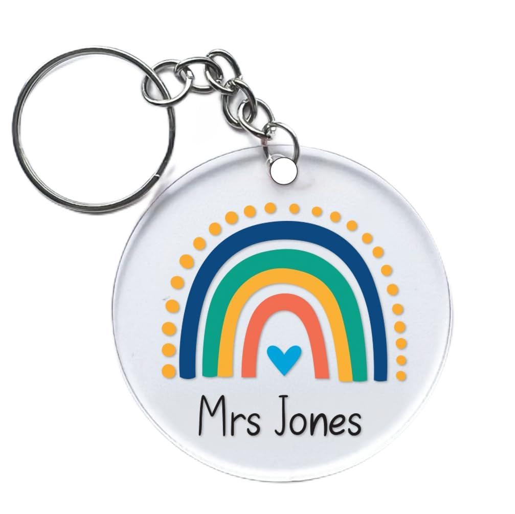 Star Online Personalised Keyring Gift For Teacher Custom Acrylic Keychain End of the year Teaching Assistant Presents