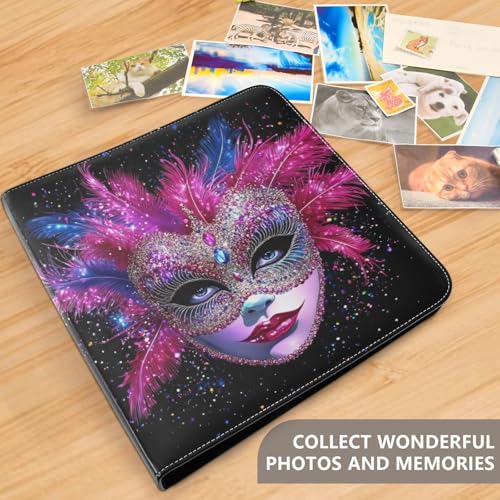Álbum de fotos tipo scrapbook adhesivo DIY con cubierta de cuero PU, 40 páginas, tamaño 11.8 x 11.2 pulgadas miniatura 5
