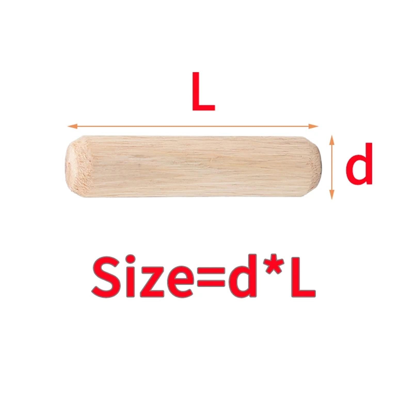 Holzdübel Schrank Schublade Runde geriffelte Holz Handwerk Pins Stangen Set Möbel Fitting50pcs M12(M12 (50PCS)40mm)