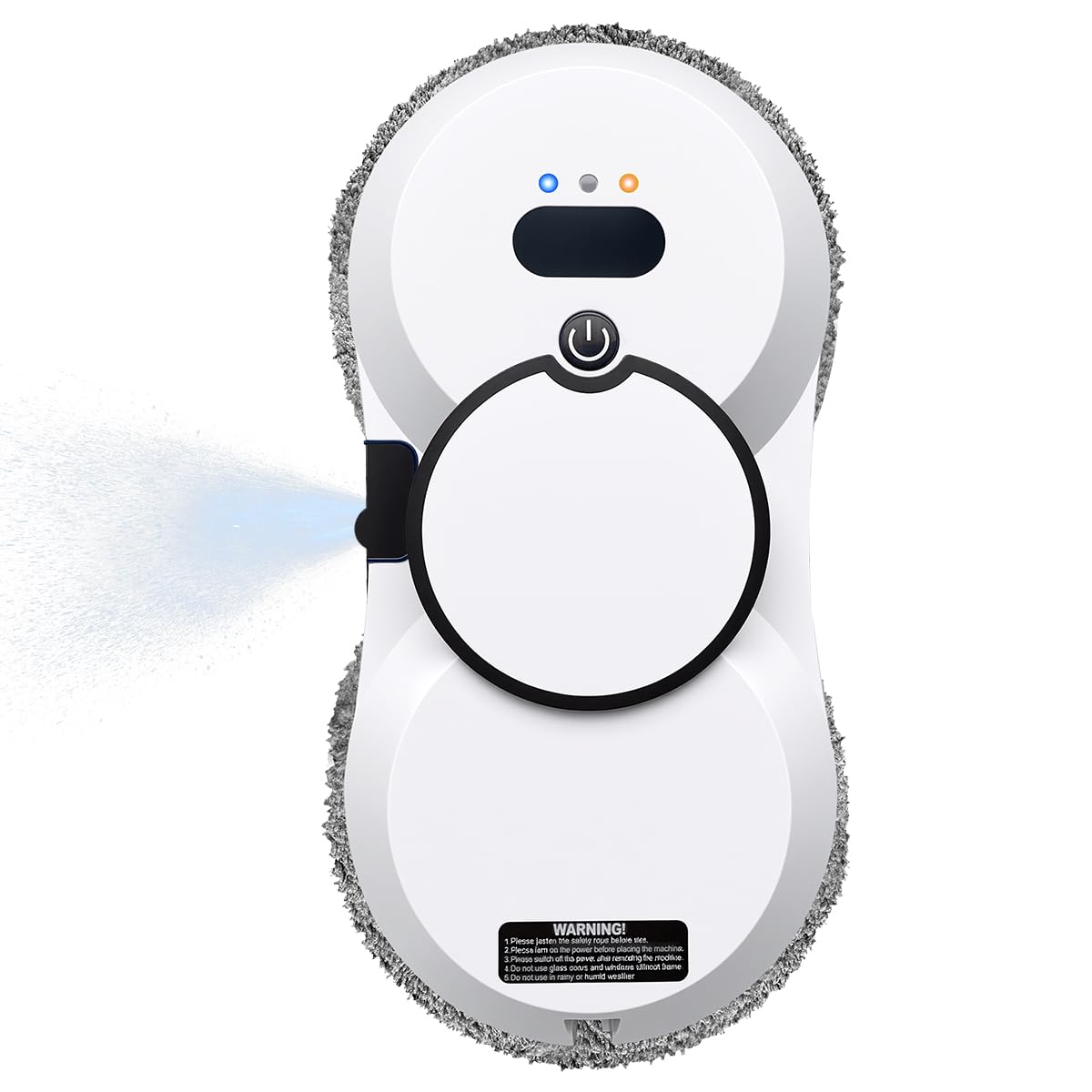 Robot Lave-vitres Automatique | 5600Pa Aspiration, Pulvérisation d'eau, 3 Modes de Nettoyage, Télécommande pour Fenêtres et Surfaces Lisses (White HCR-10)