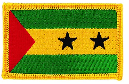 Patch écusson brodé drapeau sao tome et principe thermocollant insignen blason