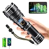 Sinvimes Rechargeable Flashlights High Lumens, 990000LM LED Powerful Super Bright Flash Light, 5 Mode Zoomable Tactical Flashlights High Powered, Waterproof Linternas Emergencies Lights for Home