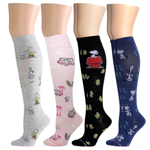 Image of Dr. Motion Compression Knee High Socks for Women - 4 Pairs Pack
