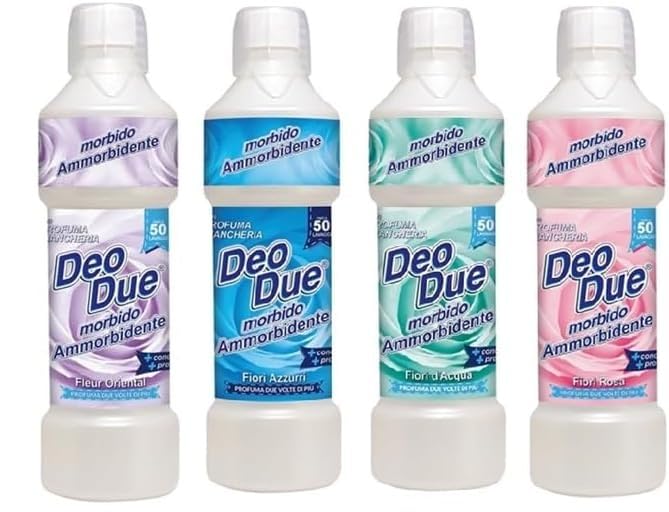Set di test DEO DUE, 4 detersivi da 1 litro + 4 ammorbidenti concentrati da 1 litro + portachiavi Beni Culinari