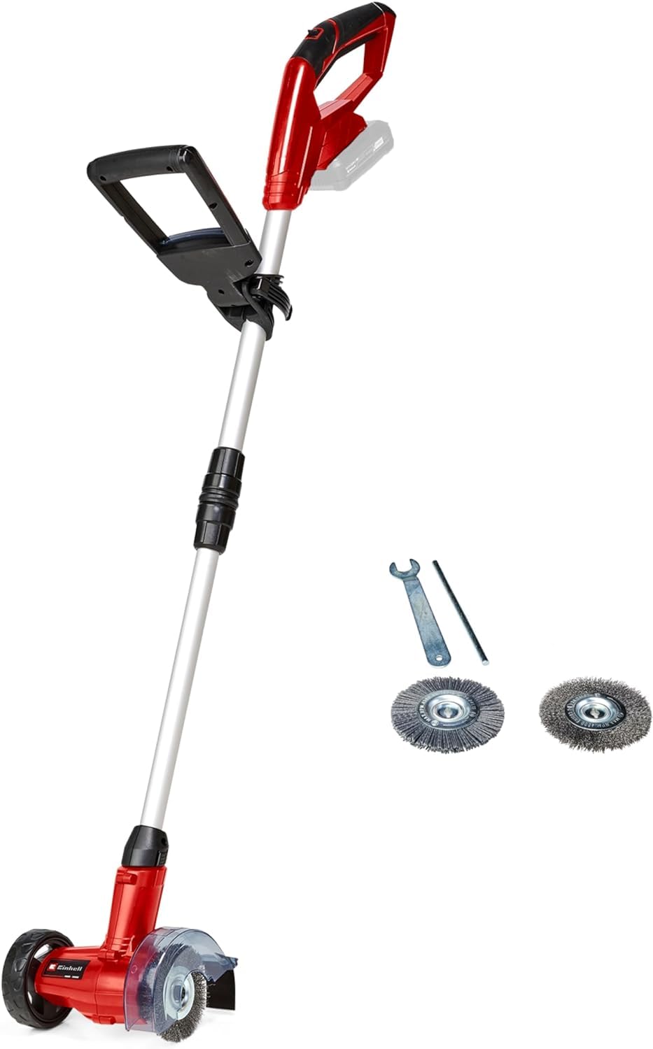 Einhell Akku-Fugenreiniger GC-CC 18 Li Solo Power X-Change (stufenloser Teleskop-Führungsholm, wechselbare Bürsten, Lieferung ohne Akku und Ladegerät)