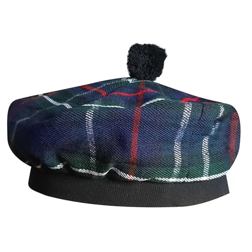 Highland Scottish Kilt Tam O' Shanter Acrylic Wool Tammy Hat/Cap One Size Various Tartans...