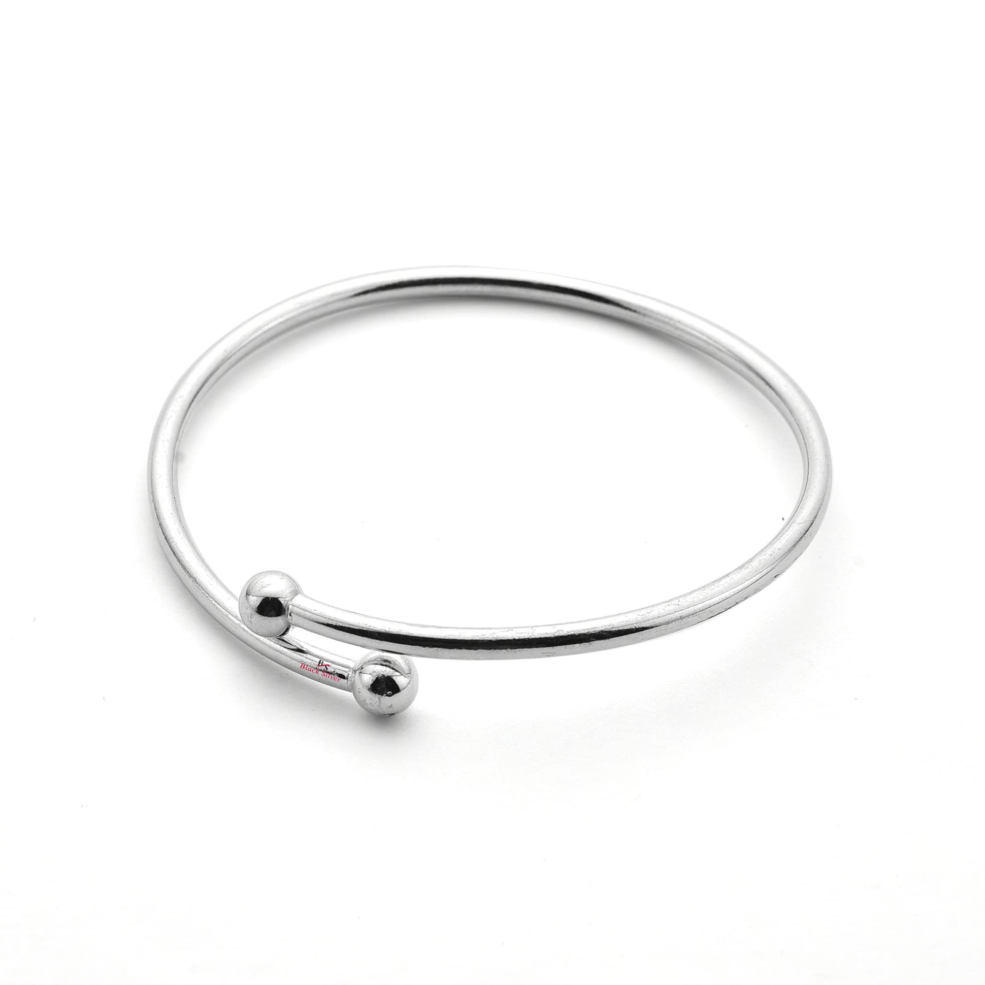 Black Silver BIS Hallmarked 925 Pure Silver Plain Pipe Kada/Bracelet for Boys, Men, Girls & Women (Single Piece, 6 Grams) (B0B5FBP2QY) Amazon Price History, Amazon Price Tracker