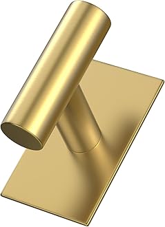 VAEHOLD Wall Adhesive Hooks, Heavy Duty Sticky Holder Waterproof Stainless Steel Towel Hooks for Hanging Coat, Hat, Key, Clothes, Closet Hook Wall Mount for Kitchen(Gold Adhesive Hook 2 Pack)