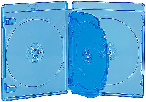 Pearl Fundas y Bolsas para consumibles de Almacenamiento   Funda bluray: Fundas Blandas de BLU Ray, Azul Transparente, en un Paquete de 10 para 4 Discos Cada una (Casos BLU Ray, Funda para, Caja)