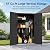 ADDOK Vertical Outdoor Storage Shed with Floor, Resin Garden Shed with Lockable Doors, Waterproof Backyard Storage Cabinet for Lawn Equipment, Garden Tools, Patio and Garage