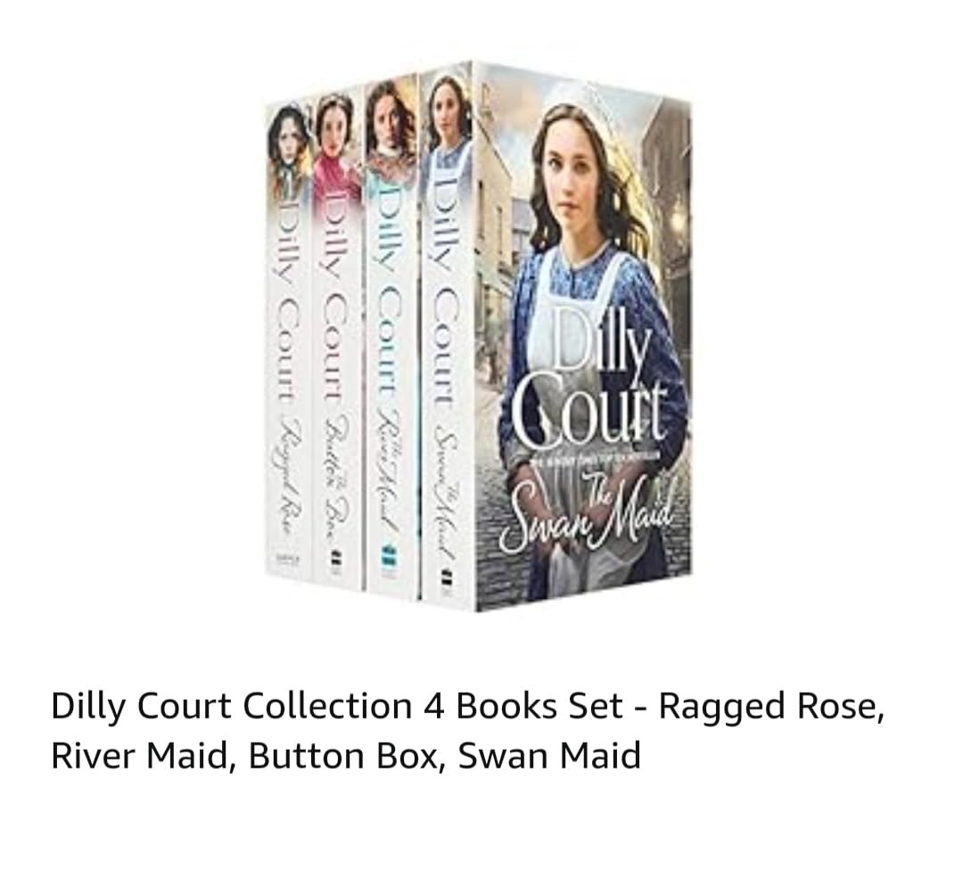 Dilly Court Collection 4 Books Set Ragged Rose, River Maid, Button Box, Swan Maid Amazon.co
