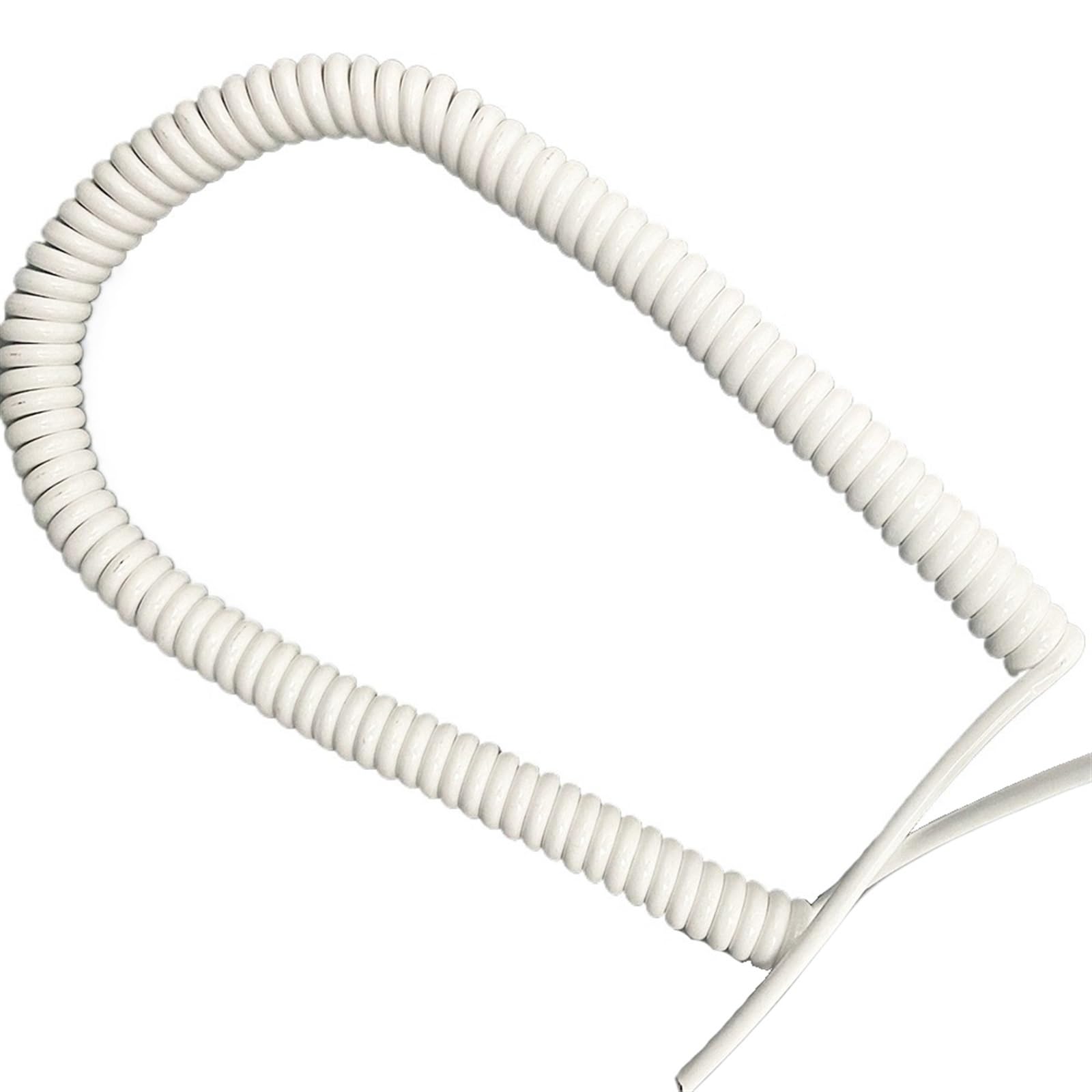Cavo telefonico Cavo di Alimentazione Flessibile a Spirale, Cavo Elastico a Spirale Quadrata da 0,75 mm, con Anima in Rame, Filo Elastico Estensibile(Stretch 1 Meters)