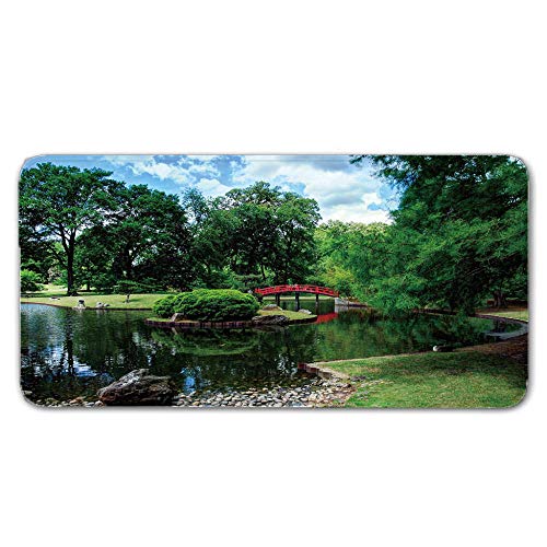 FAIEK Alfombras De Pasillo Lago del Sol Largas Moquetas Largo Entrada Felpudos Patrón 3D Anti-desvanecimiento Anti-Sucio Aplicar para Ventana De Bahia Dormitorio Sala Lavable Cortable 50x80cm