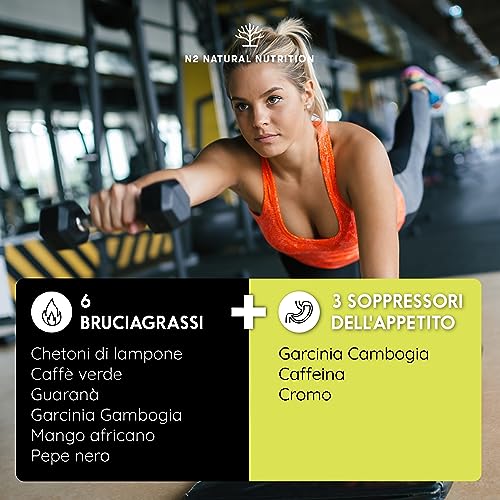 Supplément Brûleur de Graisse Puissant Femme Pré-Workout | Minceur, Fat Burner, Avec du Thé Vert et du Garcinia Cambogia | Supplément Thermogénique | Vegan | 90 gélules | CE. N2 Natural Nutrition – Image 4
