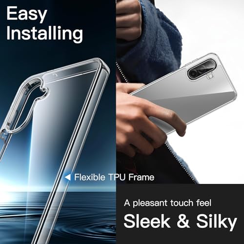Image of JETech Cover Case for Samsung Galaxy A17 5G 6.7-Inch, Non-Yellowing Shockproof Bumper Protective Phone Cover, Anti-Scratch Hard PC Back (Clear)