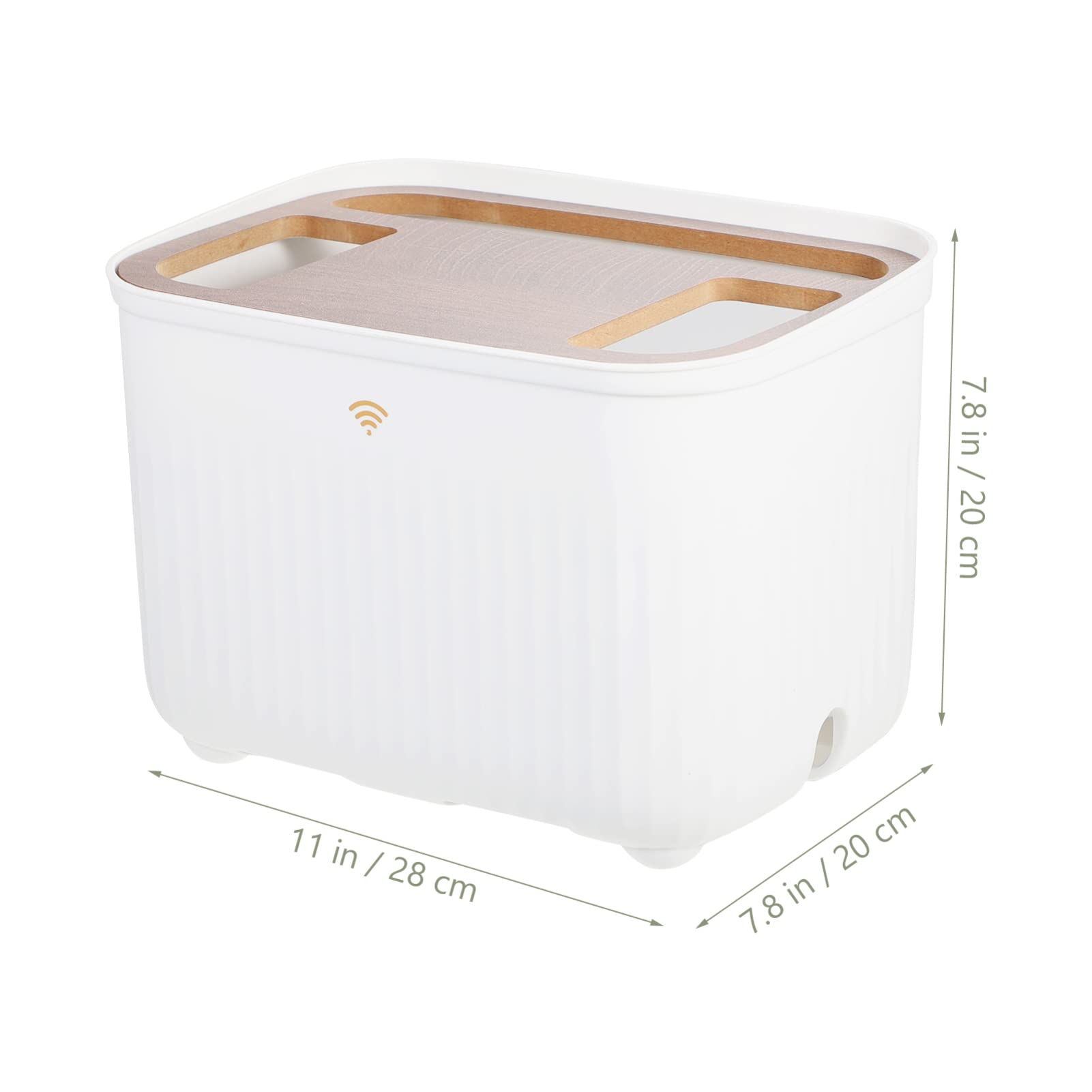 DOITOOL Wireless Router Router WiFi Cable Management Box Power Strip Surge Protector Hider Cord Holder Cover Wires Keeper for Home Office Computer Desk Cable White Home Router Wireless Routers