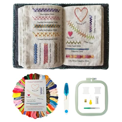 Image of DIY Stitch Book,Handmade Stitch Book Embroidery Set, Embroidery Pattern Suitable for Beginners and Embroiderers (Style A)