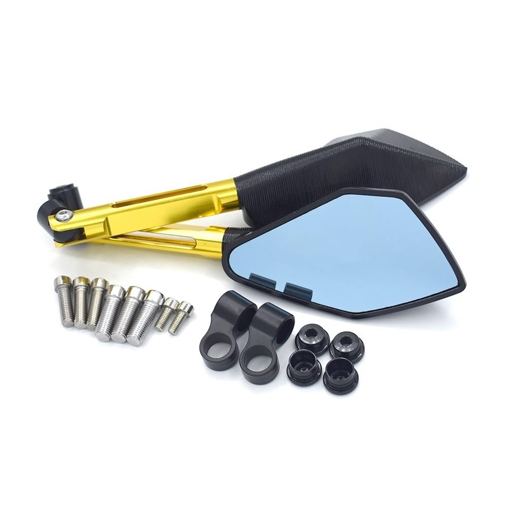 Espejo retrovisor de moto de aluminio CNC dorado para dominar las curvas con tu Suzuki GSX-S750Z