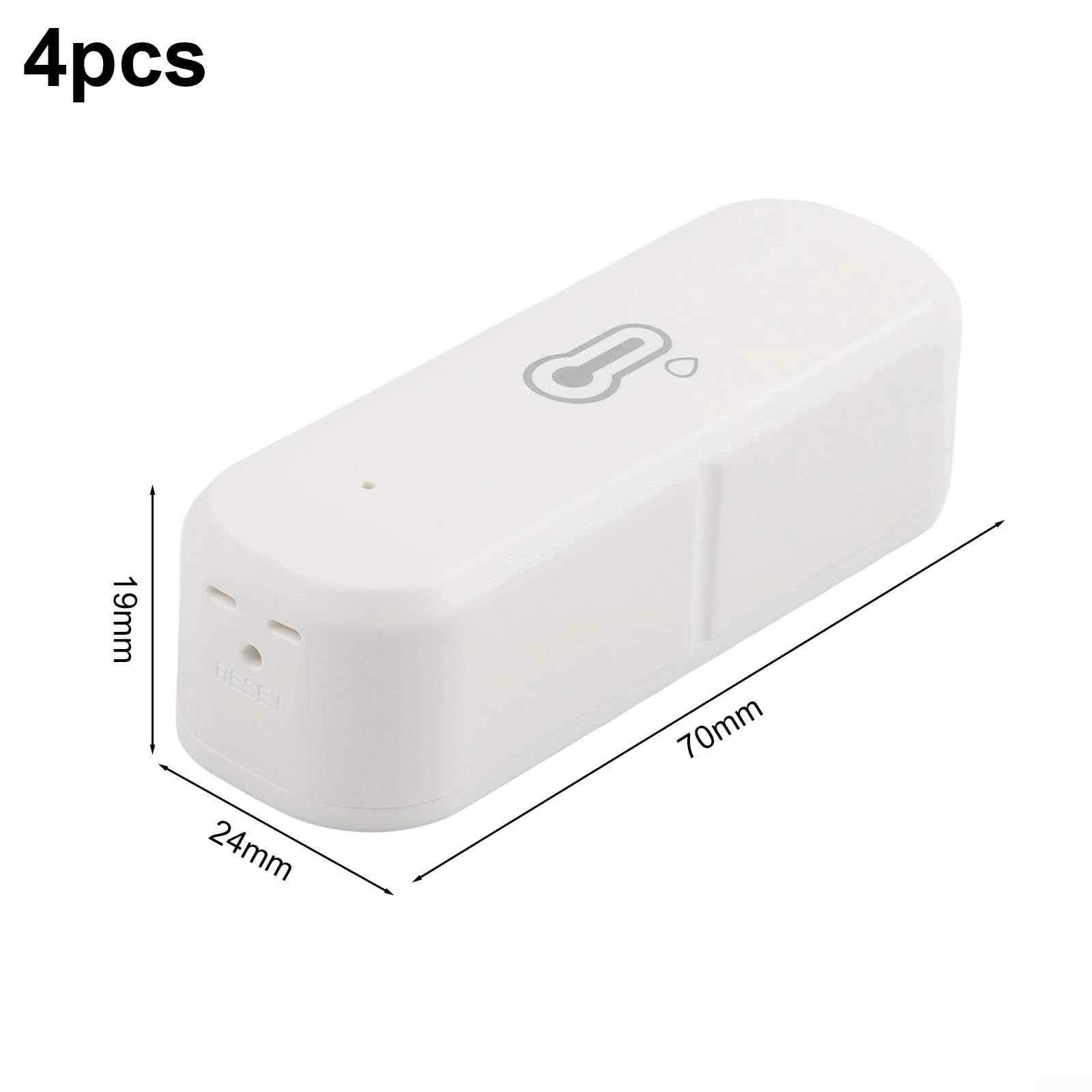 4 PCS capteurs hygromètre thermomètre, pour détecteur intelligent de température et d'humidité Zigbee, capteur d'intérieur sans fil autocollant avec Alarme de Notification D'application à Distance