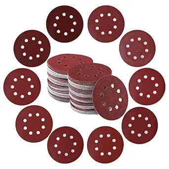 200PCS Assorted Grit 5 Inch Sanding Discs with Hook and Loop Backing for Random Orbital Sanders Orbital Sander Pads Include 40 60 80 100 120 180 240 320 400 600 Grit