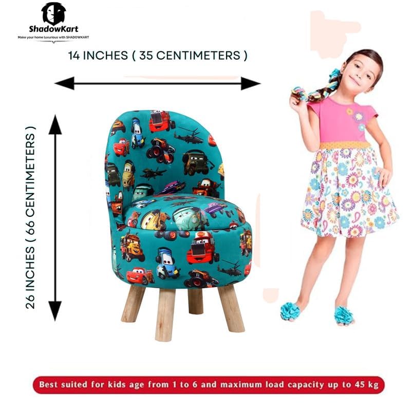 Image of Ottoman Kids pouffe Stool for Small Baby Chair Study Stool for Kids Playing Products Little Baby Dining Chair for Feeding Kids Cartoon Bedroom Chair,14x14x26 Inch, Single Chair