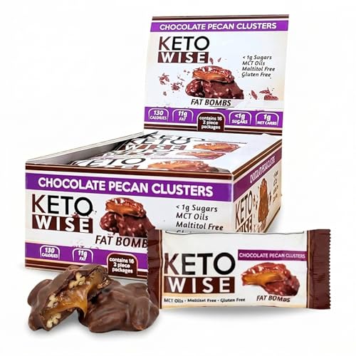 Keto Wise Fat Bombs Chocolate Pecan Clusters Keto Friendly 16 Count