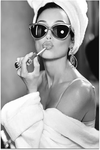 Audrey Hepburn - Póster de pared de moda de Audrey Hepburn, póster moderno para mujer, póster vintage de moda, fotos de Hollywood, decoración para