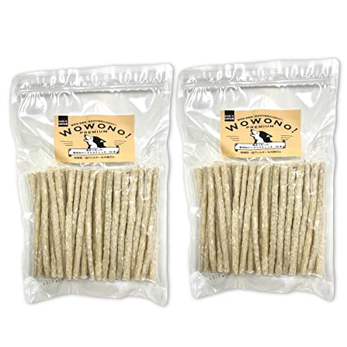 【まとめ買い2袋セット】Wowono! premium ワオーノ! プレミアム 国産 無添加 馬皮 デンタルスティック 獣医師監修 犬 おやつ 犬用ガム ガム スティック (50本×2袋)