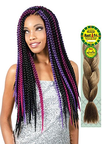 [ Pack of 2 ] Rast A Fri Freed'm Silky Braiding Hair (#4 - Brown)