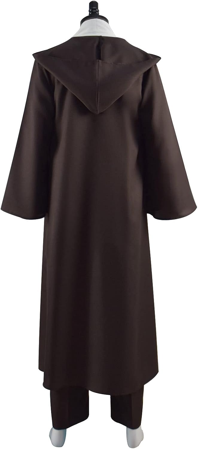 Miniatura 4 de Disfraz para adultos túnica de caballero con capucha uniforme completo de jedi disfraz de hombre para Halloween cosplay atuendo con capa