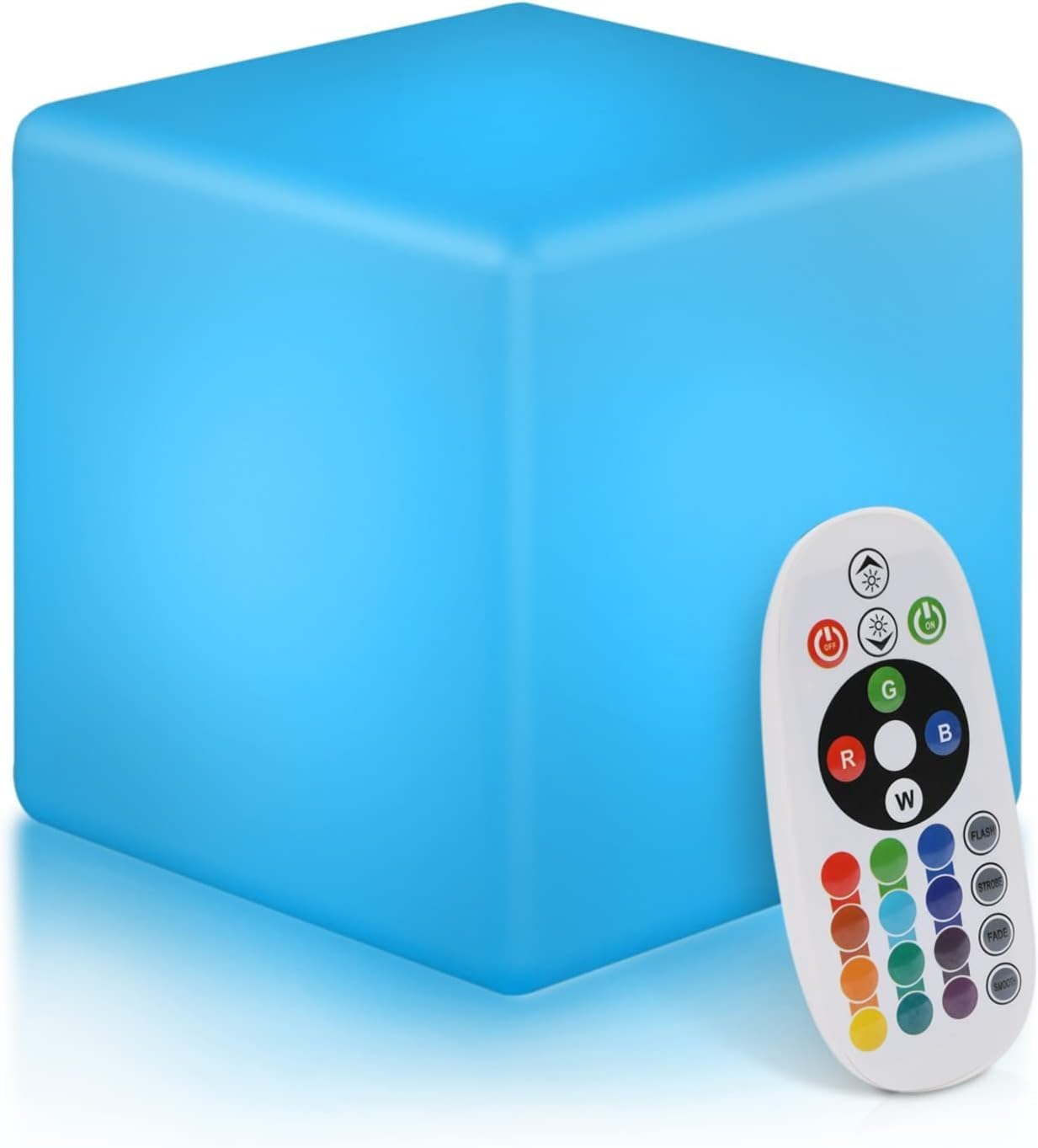 JUOPTGJ Rechargeable LED Cube Chair, 16 Colors Remote Conctrol Glow Furniture Stool Table with 4 Lighting Modes, LED Fun Seat Furniture Night Light