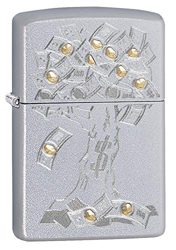 Zippo Lighter - Personalized Custom Message Engraved on Back for Money Tree Design Windproof Zippo Lighter #29999