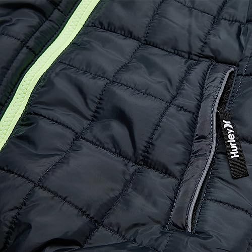 Hurley Boy's Cozy Midweight Puffer Jacket (Big Kids) Anthracite XL (18/20 Big Kid)3