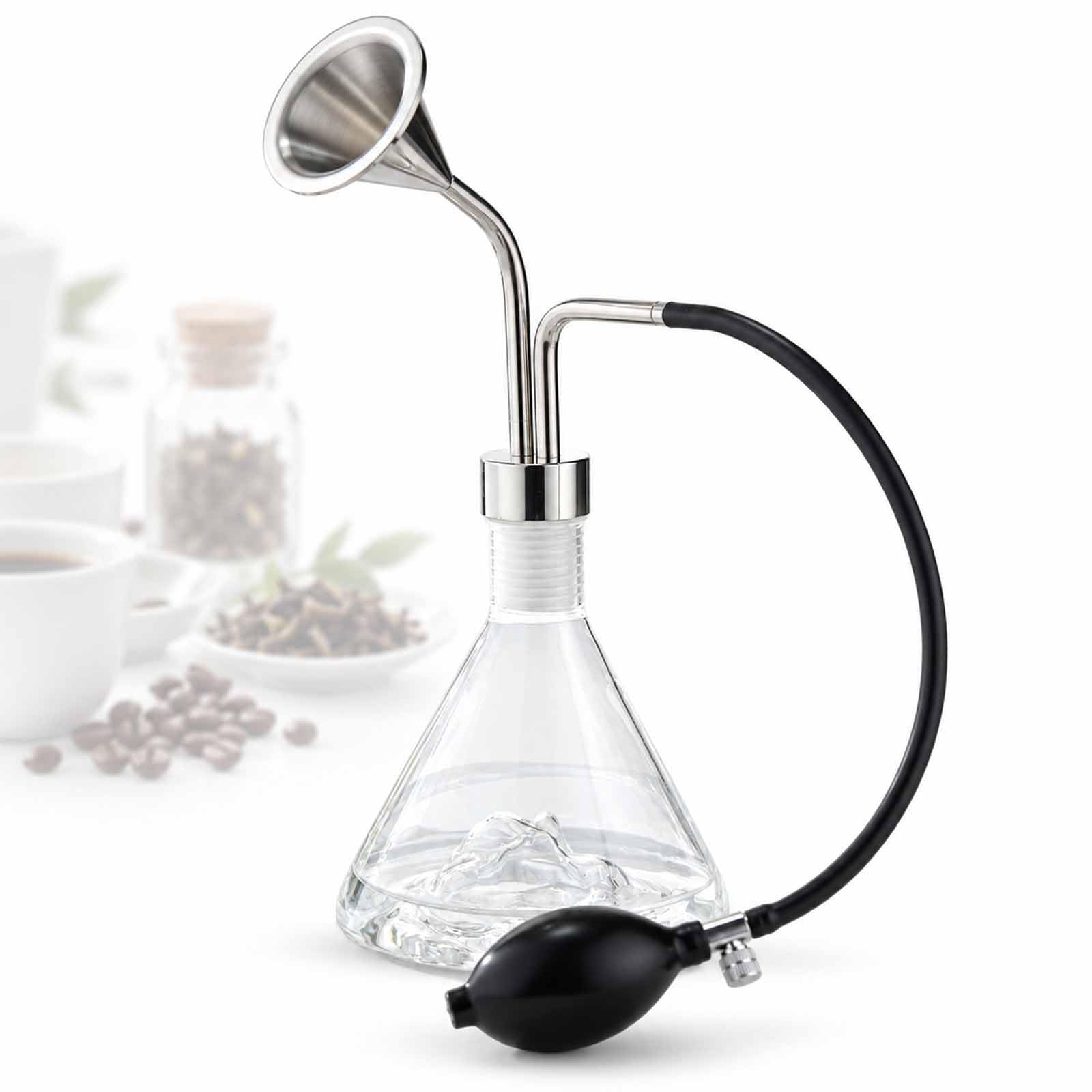 Bottiglia Per Aromaterapia Al Caffè, Flacone Conico Da Esposizione Per Oli Essenziali, Diffusore Di Aromi In Vetro Borosilicato Da 700 Ml Con Bulbo A Pressione, Per Profumi, Oli Essenziali E Tè