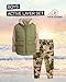 Volcom Boys Outerwear Set - 3 Piece Boys' Fashion Activewear Set Puffer Vest, Hoodie Sweatshirt and Jogger Pants (12M-7), Size 4T, Olive Camo