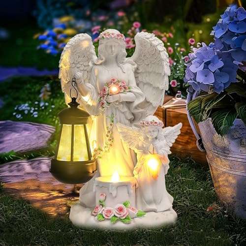 KPFCJSDJ Angel Solar Lights Outdoor Garden, Angel Garden Statues Outdoor