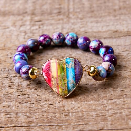 Image of YGLINE Tree of Life Yoga Healing Stone Bracelets,Multilayer Lotus Chakra Stone Reiki Bracelet Sets,Anxiety Crystal Natural Stone,for Women Stress Relief