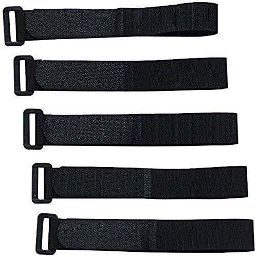 5 bridas reutilizables LANYUER, para sujetar correas de 2,5 cm x 30 cm, color negro