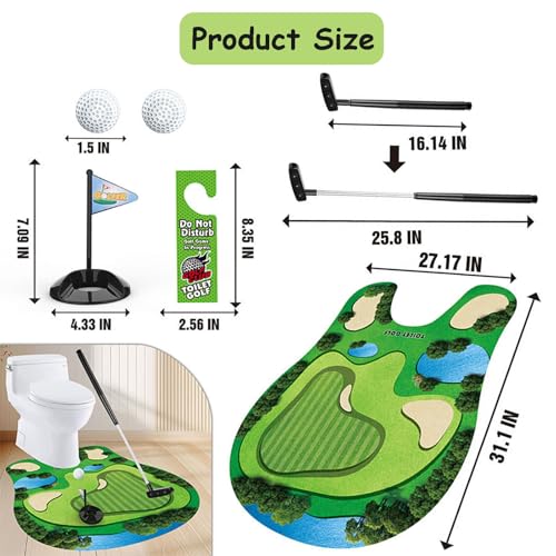 Toilet Golf Gifts for Men, Toilet Game Mini Golf Toy,Gag Gifts for Adults Funny, Valentines Day Gifts for Boyfriend,Dad, Men, Husband, Boyfriend, Him - Image 3