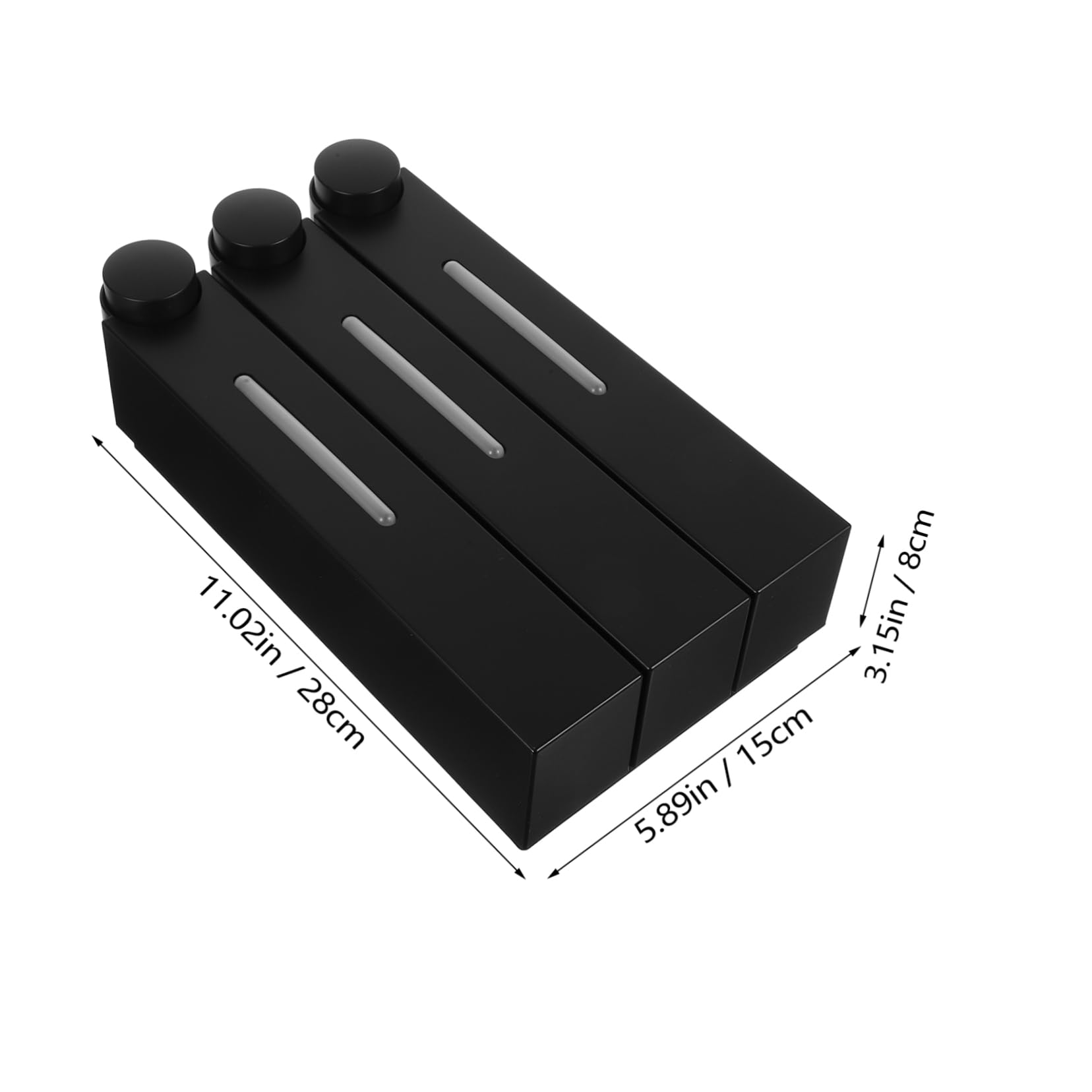 STOBAZA Shower Gel Container 3-Chamber Soap Dispenser Set Wall Mounted Soap Dispenser