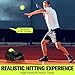 Simgoing Portable Tennis Trainer Practice Rebound with Metal Base Tennis Trainer Practice Equipment with 6 Highly Elastic String Balls for Adult Kids and Beginners