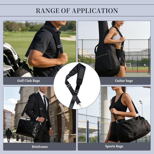Image of Shoulder Strap for Bag Universal Replacement 58 inch /67 inch Fixed Padded Adjustable Buckle Heavy Duty Shoulder Strap
