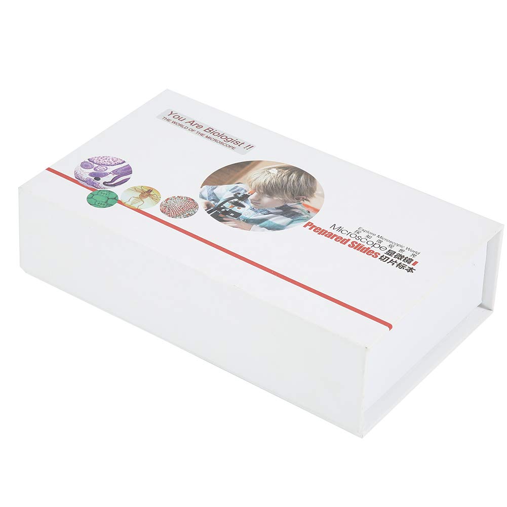 35pcs Biology Glass Prepared Microscope Slides Set Timely Materials for Kids Students Observing Magic World with Microscopes Cytology Botany Microbiology Zoology Entomology