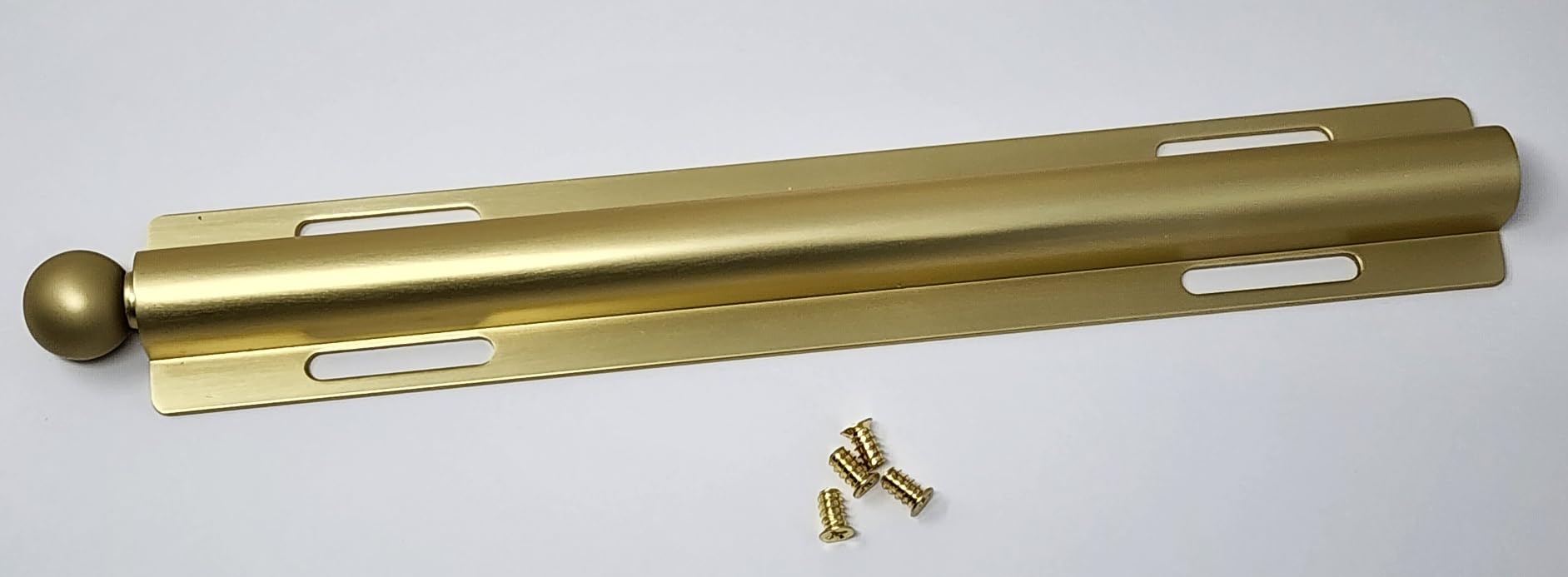 12-Inch Long Expendable and Reversible Pullout Closet Wardrobe Valet Rod with Installation screws (Matte Brass)