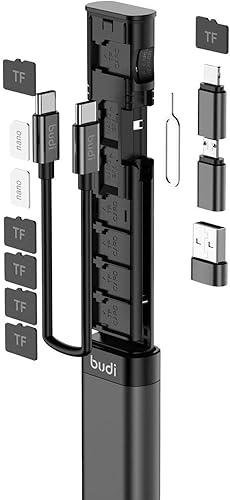 Miniatura 6 de fonefunshop Budi - Cable de carga y sincronización de datos 9 en 1, color negro