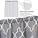 jinchan Linen French Door Curtain Panel Moroccan Tile Quatrefoil Blend Pattern Print Curtain Window Curtain Panels for Living Room Geometry Lattice 1 Panel 72