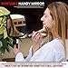 MIRRORVANA Large Hand Mirror with Comfy Handle - Black Portable Handheld Mirror - 9