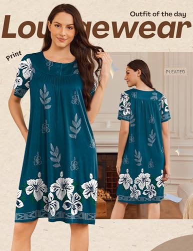 Ekouaer Moo Moos for Women Button House Dresses for Women with Pocket Mumu S-3XL3