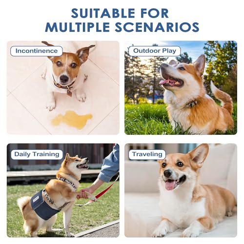 Image of 5 Pack Dog Diapers Male Reusable Belly Bands Washable for Smile Male Dogs, High Absorbency for Puppy & Doggy, Size XS